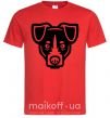 Мужская футболка Terrier Head Красный фото