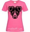 Жіноча футболка Terrier Head Яскраво-рожевий фото