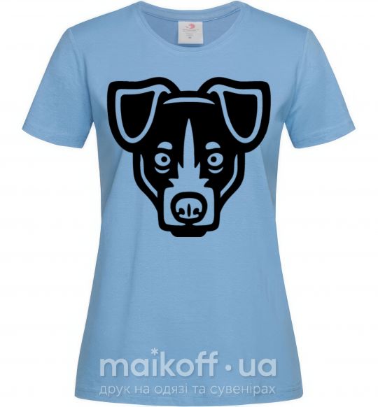 Жіноча футболка Terrier Head Блакитний фото