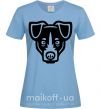 Женская футболка Terrier Head Голубой фото