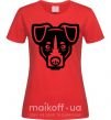 Жіноча футболка Terrier Head Червоний фото