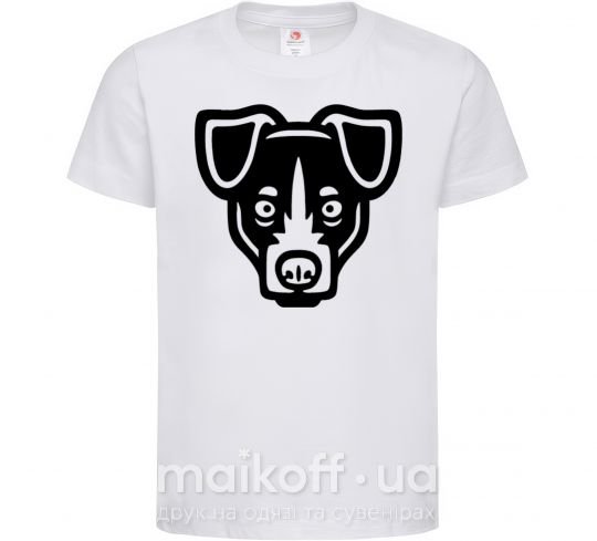 Дитяча футболка Terrier Head Білий фото