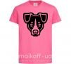 Дитяча футболка Terrier Head Яскраво-рожевий фото