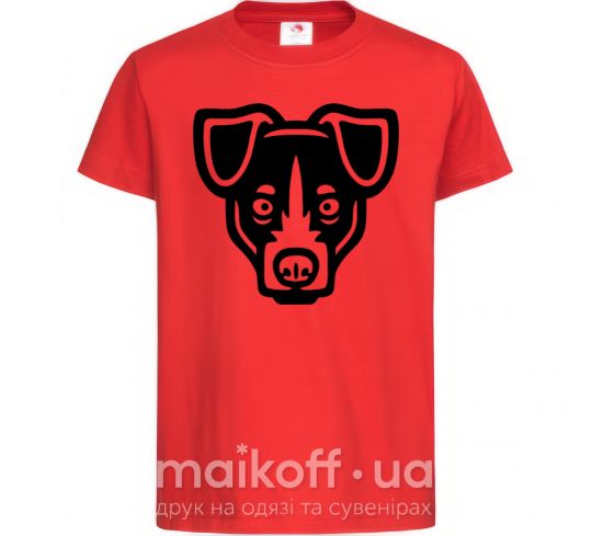 Дитяча футболка Terrier Head Червоний фото