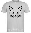 Чоловіча футболка British cat Сірий фото