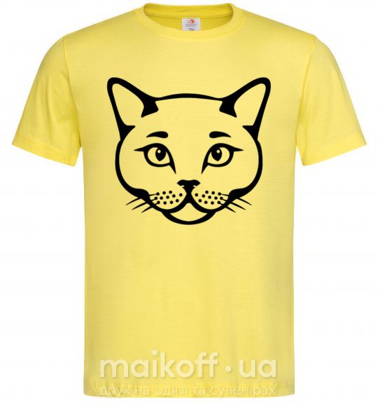 Мужская футболка British cat Лимонный фото