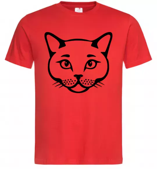 Чоловіча футболка British cat Червоний фото