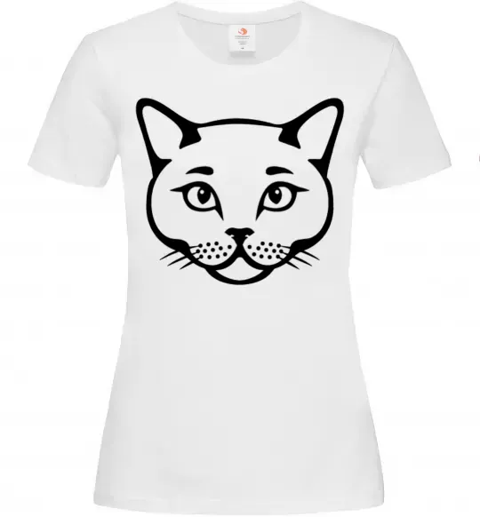 Жіноча футболка British cat Білий фото