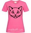 Женская футболка British cat Ярко-розовый фото