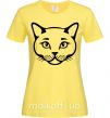 Женская футболка British cat Лимонный фото