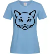 Жіноча футболка British cat Блакитний фото