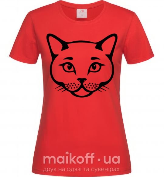 Жіноча футболка British cat Червоний фото