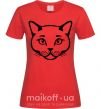 Женская футболка British cat Красный фото