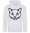 Чоловіча толстовка (худі) British cat Сірий меланж фото