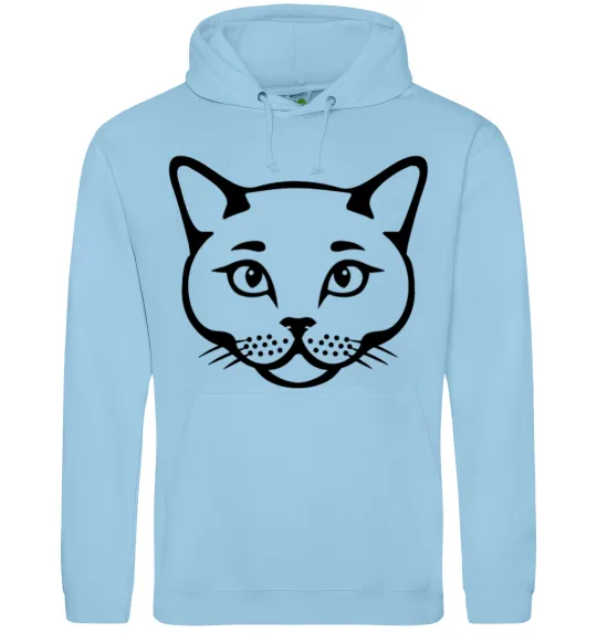 Чоловіча толстовка (худі) British cat Блакитний фото