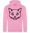 Женская толстовка (худи) British cat Розовый фото