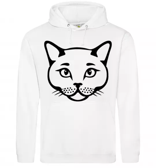 Женская толстовка (худи) British cat Белый фото