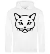 Женская толстовка (худи) British cat Белый Женская толстовка (худи) British cat Белый фото