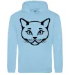 Женская толстовка (худи) British cat Голубой фото