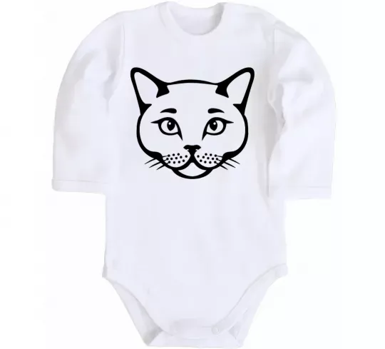 Дитячий бодік British cat Білий фото