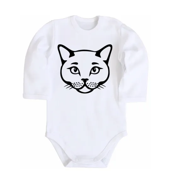 Детский боди British cat Белый фото