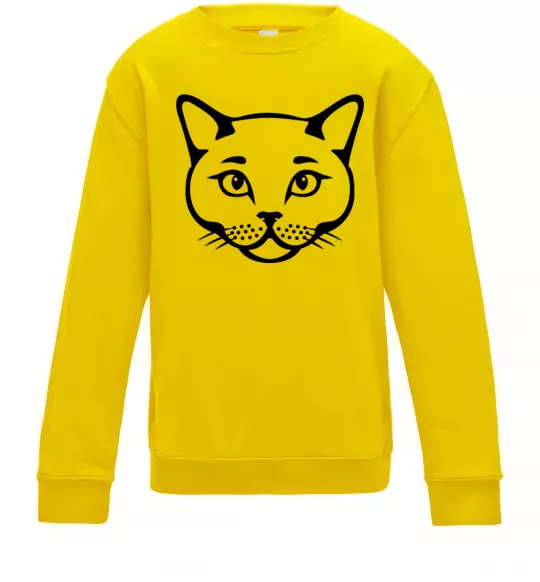 Детский Свитшот British cat Солнечно желтый фото
