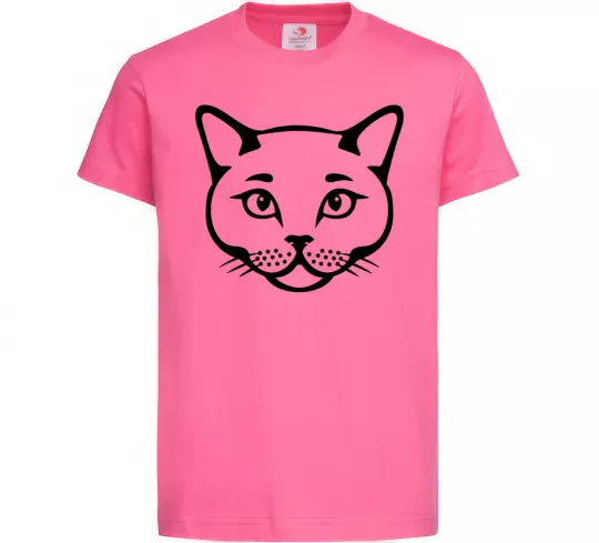 Дитяча футболка British cat Яскраво-рожевий фото