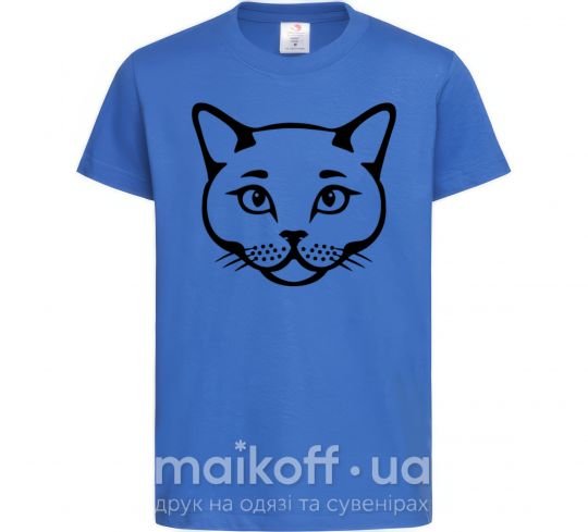 Детская футболка British cat Ярко-синий фото