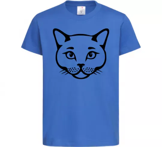 Дитяча футболка British cat Яскраво-синій фото
