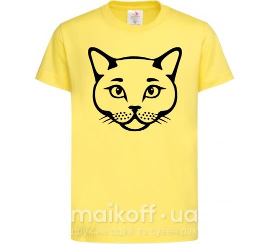Дитяча футболка British cat Лимонний фото
