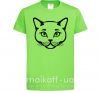 Детская футболка British cat Лаймовый фото