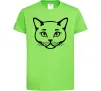 Дитяча футболка British cat Лаймовий Дитяча футболка British cat Лаймовий фото