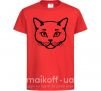 Детская футболка British cat Красный фото