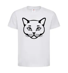 Детская футболка British cat Белый фото