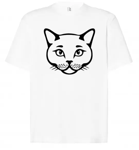 Футболка Оверсайз British cat Білий фото