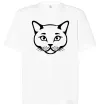 Футболка Оверсайз British cat Білий фото
