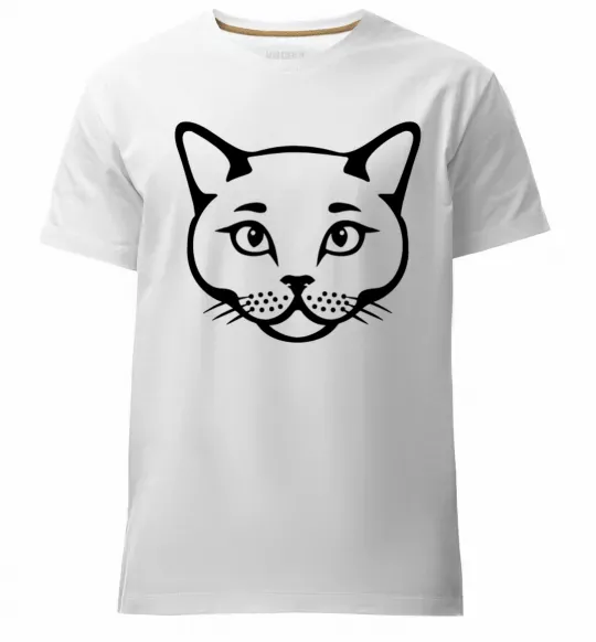 Мужская премиум футболка British cat Белый фото