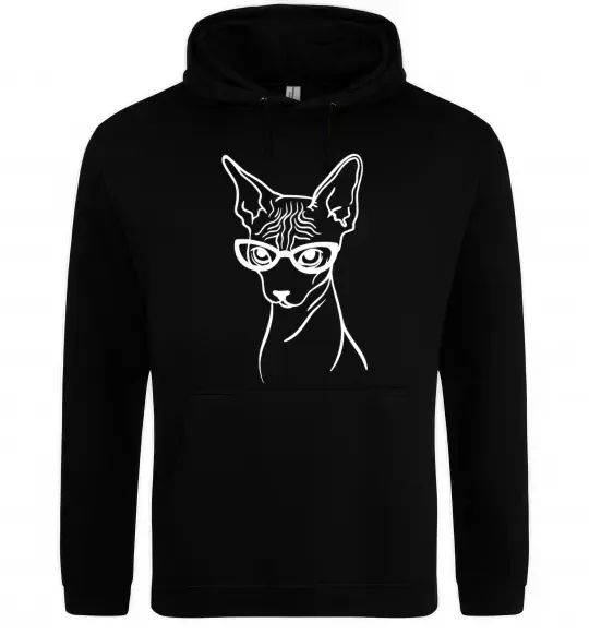 Мужская толстовка (худи) Serious sphinx Черный фото