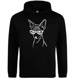 Мужская толстовка (худи) Serious sphinx Черный фото