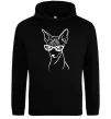 Мужская толстовка (худи) Serious sphinx Черный фото