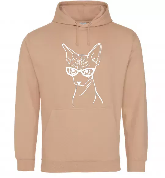 Жіноча толстовка (худі) Serious sphinx Пісочний фото