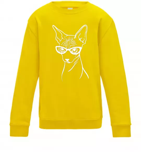 Дитячий світшот Serious sphinx Сонячно жовтий фото