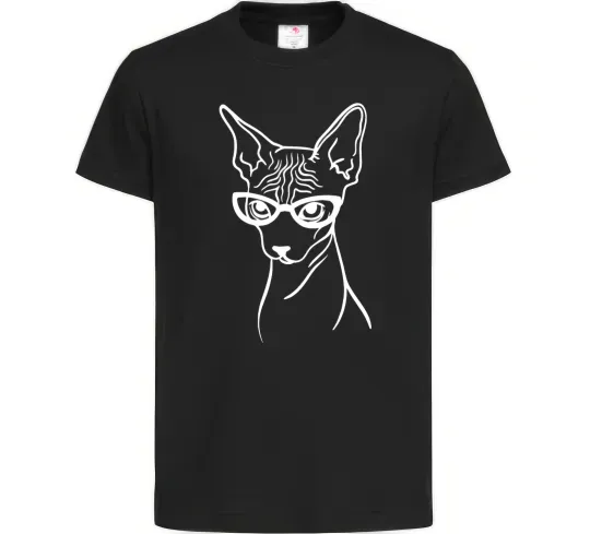 Детская футболка Serious sphinx Черный фото