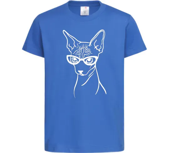 Детская футболка Serious sphinx Ярко-синий фото