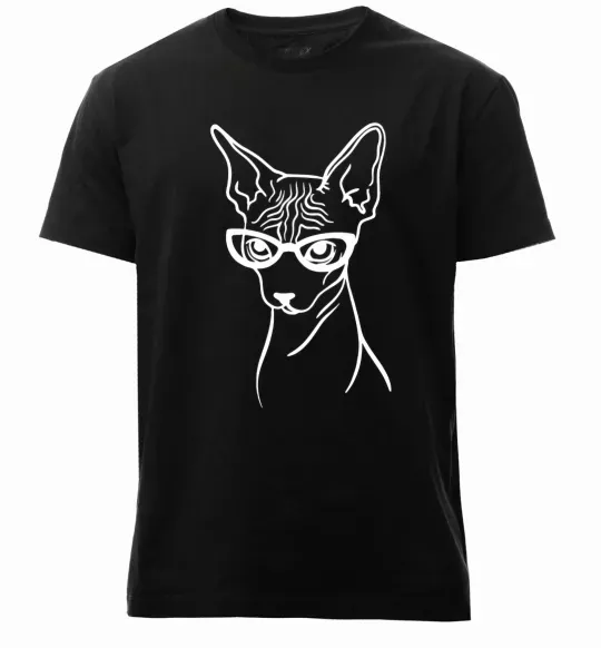 Мужская премиум футболка Serious sphinx Черный фото