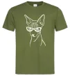 Чоловіча футболка Serious sphinx Оливковий Чоловіча футболка Serious sphinx Оливковий фото