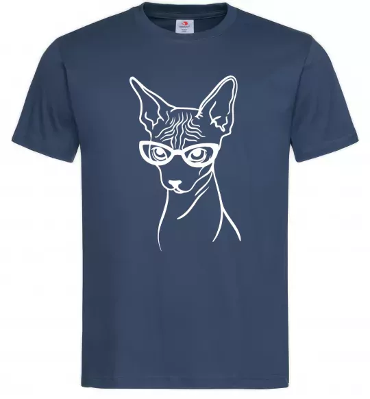 Чоловіча футболка Serious sphinx Темно-синій фото