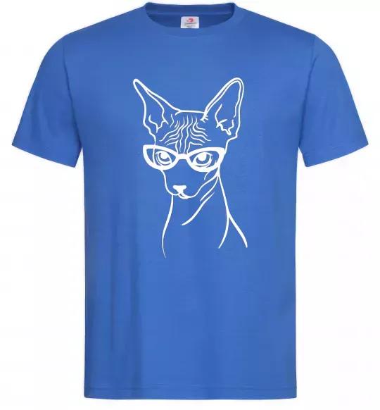 Чоловіча футболка Serious sphinx Яскраво-синій фото