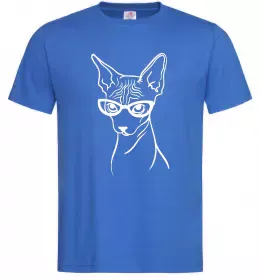 Чоловіча футболка Serious sphinx Яскраво-синій фото