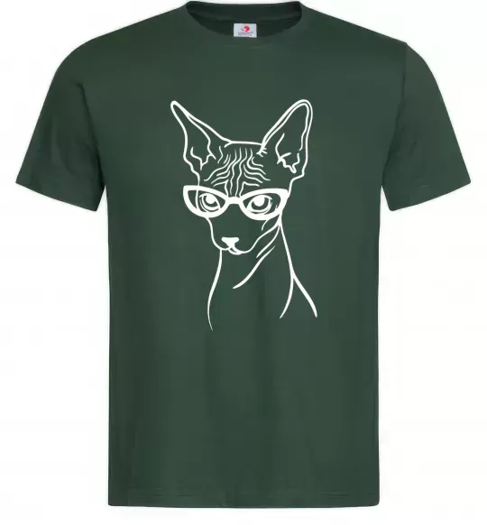 Чоловіча футболка Serious sphinx Темно-зелений фото